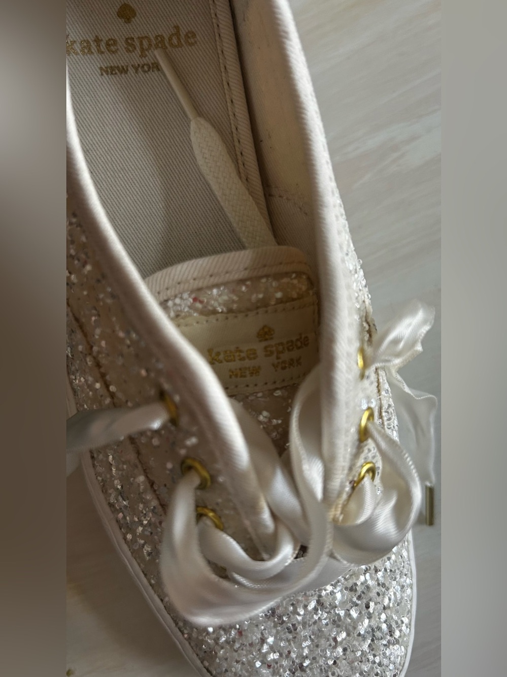 Keds x Kate Spade Triple Glitter Platform Sneakers, women’s size 7. New/no box. - Picture 6 of 9